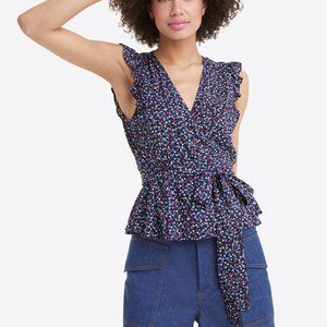 Reba Wrap Top in Wildflower Ditsy